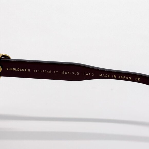 NEW VALENTINO V-GOLDCUT VLS-114B BORDEAUX WOMEN CAT EYE SUNGLASSES VALENTINO - Picture 13 of 14